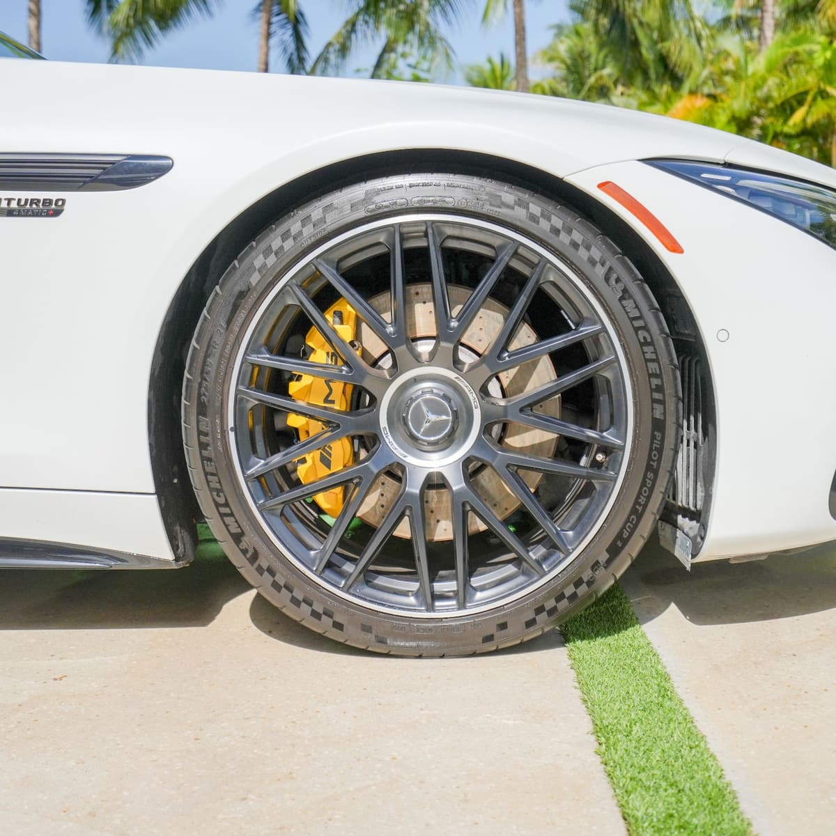 Mercedes-AMG wheel after professional wheel and tire detailing